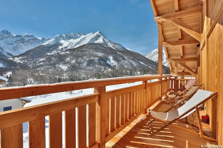 vue Chalet Cosy Serre Chevalier le Flocon