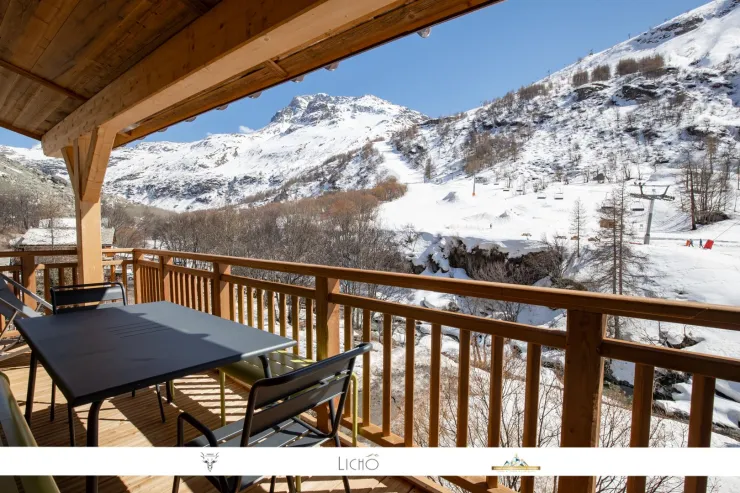 la vue sur les pistes