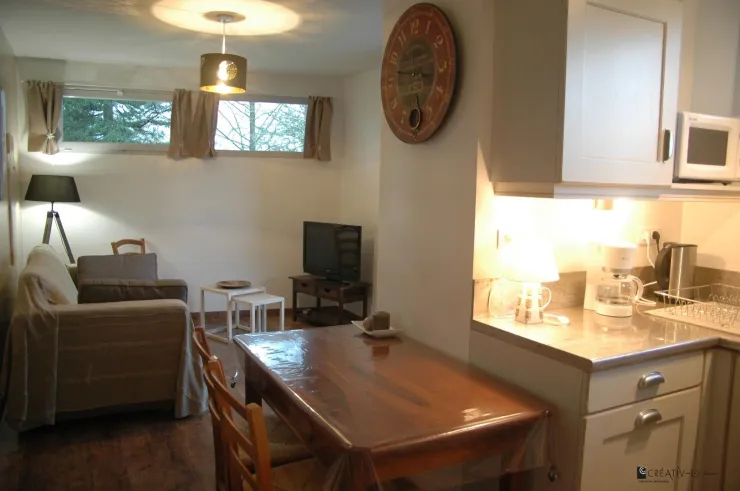 Pièce de vie salon + cuisine 