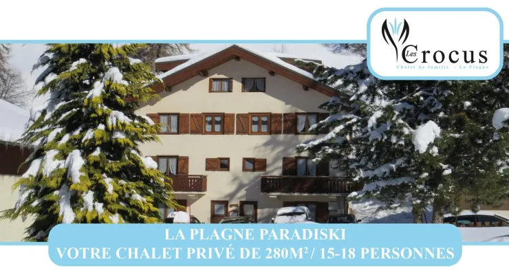 A large family / friend chalet, direct access to the La Plagne ski slope