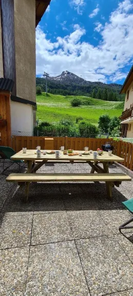 terrasse vue piste