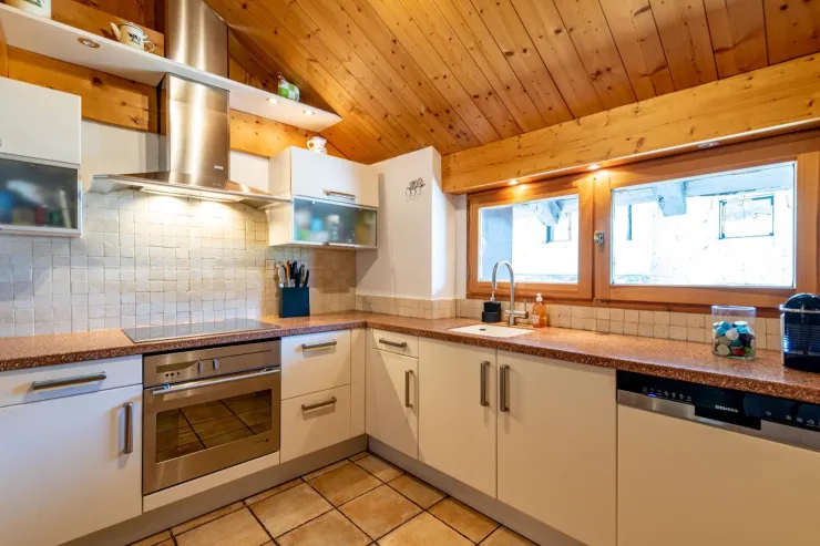 Fully equipped open-plan kitchen