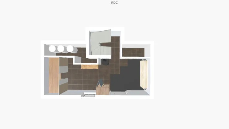 L'entrée du chalet, chauffée, où vous pouvez ranger skis chaussures et blousons. Côté gauche nous avons ajouté un salon / salle de jeux.