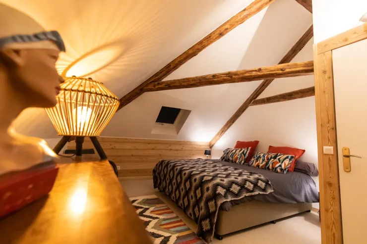 Chambre double lit en 180
