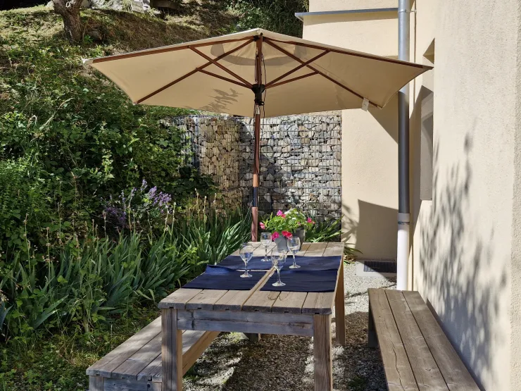 Dining on the terrace