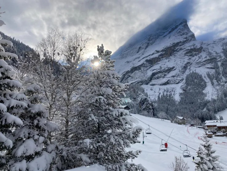 Retour ski aux pieds