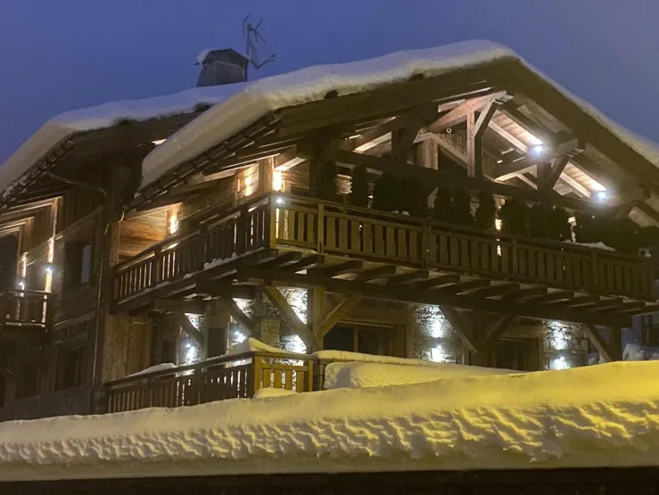 winter chalet view