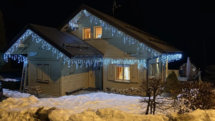 The chalet by night 