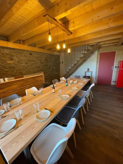 Dining table and living room access