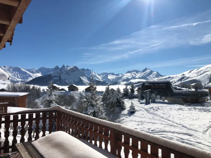 Vue sur les aiguilles d'Arves