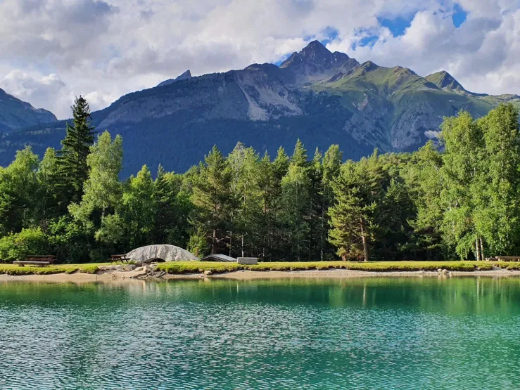 Etang sur le site