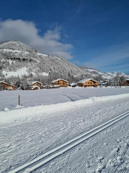 ski au pieds pour une arrivée au chalet si les conditions le permettent