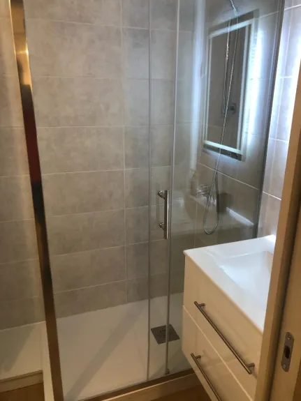 Bathroom with shower and toilet