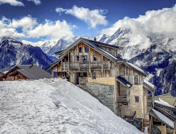 Le chalet au départ et retour des pistes de ski