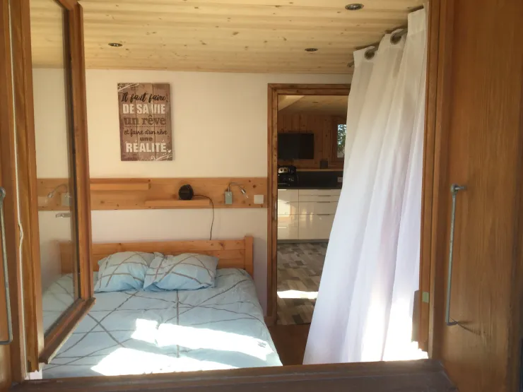 The room with double bed