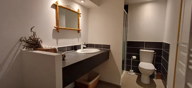 Salle de douche sur le même niveau que la chambre Alp