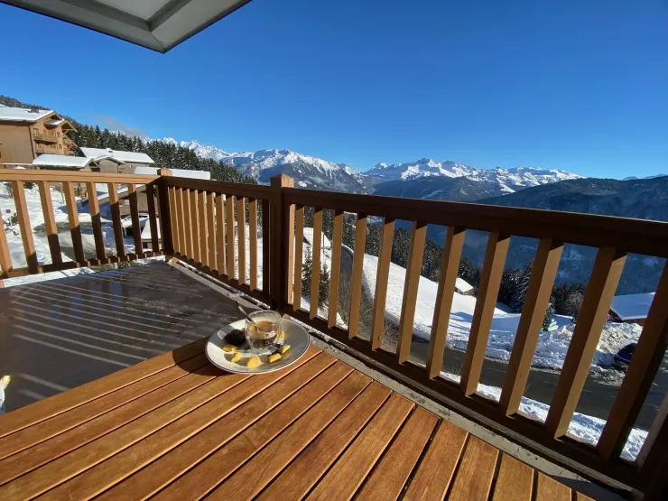 Balcon avec vue panoramique sur le Beaufortain