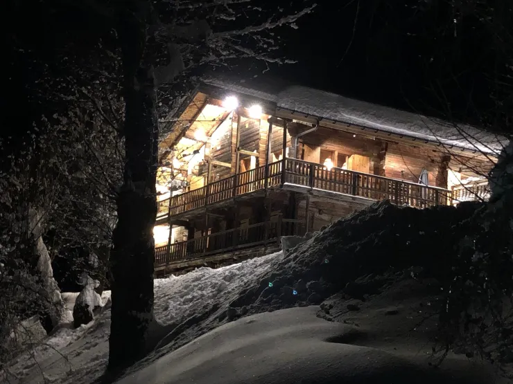 THE CHALET AT NIGHT