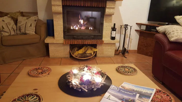 Cosy fireplace in the lounge