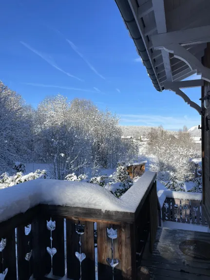 Winter view from main entry on the balcony