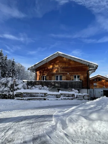 chalet during winter season