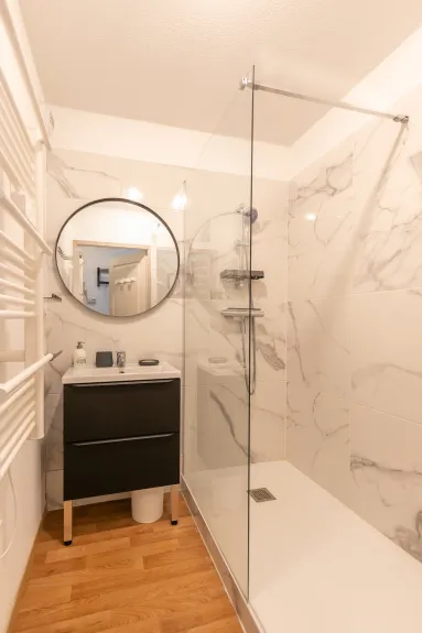 Large walk-in shower