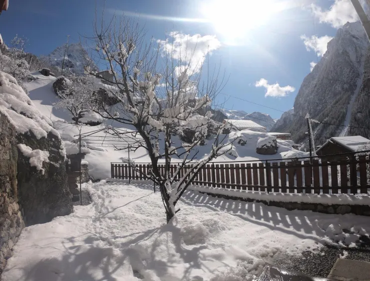 The private terrace in winter