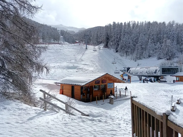 Le front de neige de Prébois au pied du chalet !