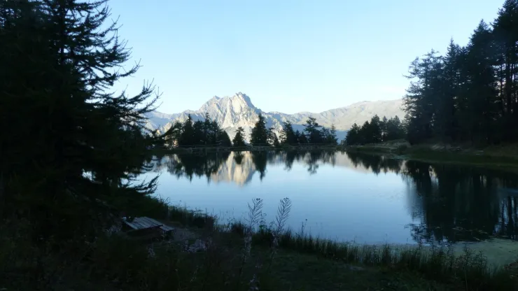 Le lac de Pramol, en été