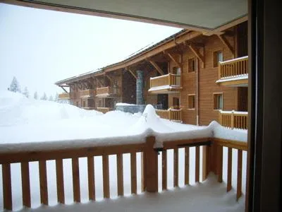 Vue du balcon après une grosse chute de neige