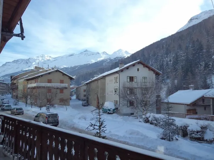 Vue du balcon en hiver