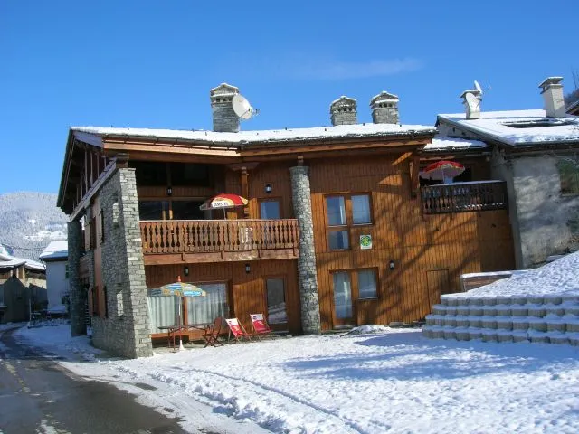 Chalet Darentasia in winter, from the funicular