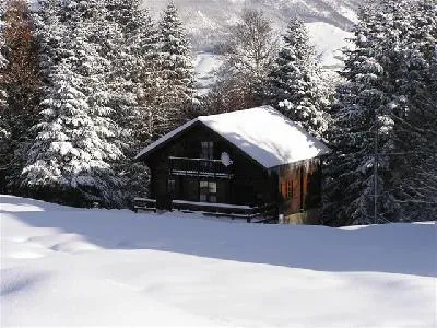 Vue d'ensemble du chalet.