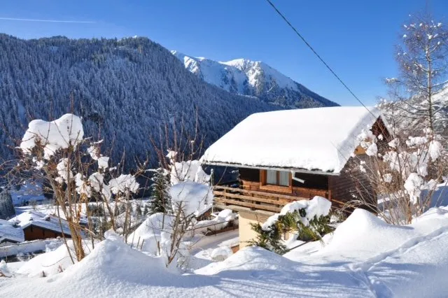 The chalet  “Le Taude” facing  view South West Mont de Grange 2432m
