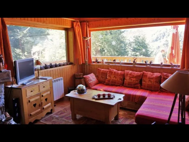 Le salon avec son coin télévision.