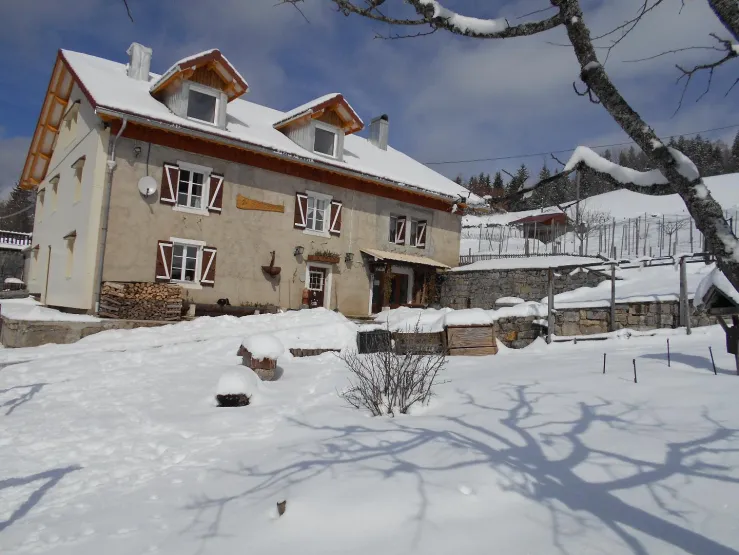 Maison sous la neige