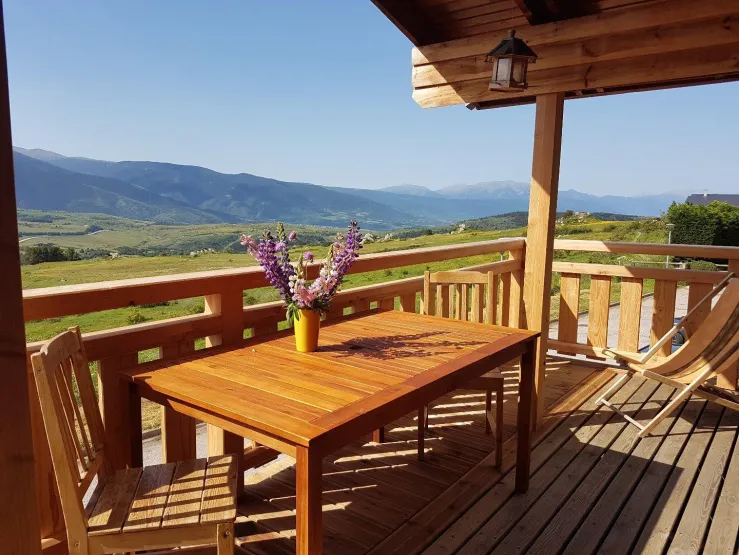 La vue du balcon vers l'ouest.