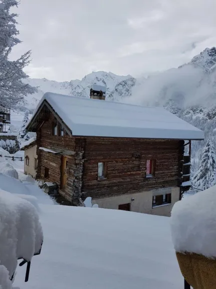 arrière du chalet coté route