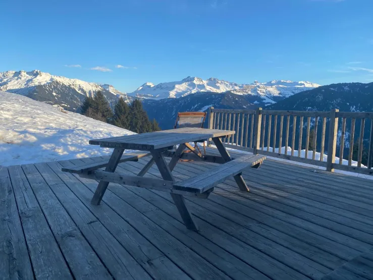 Vue panoramique, du Mont Blanc en passant par la Pierra Menta, le Mont Mirantin jusqu'au Granier