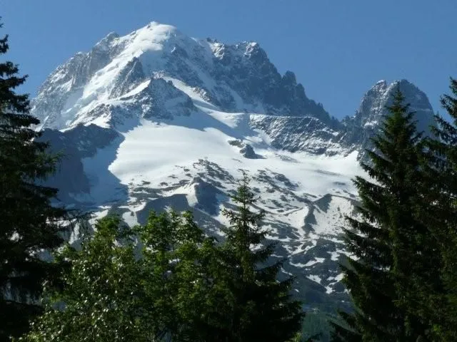 aiguille verte 4121m et les drus.vue de la