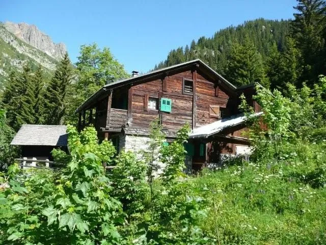 face Est du chalet,face à l'aiguille verte   en été 