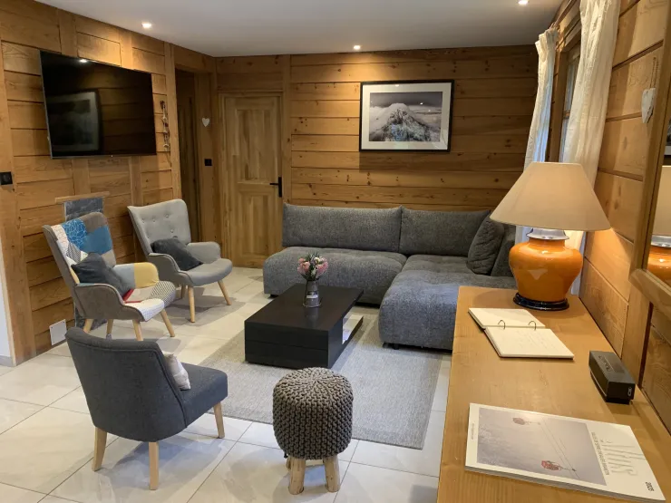 Connected TV lounge area