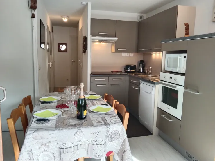 Dining area and kitchen