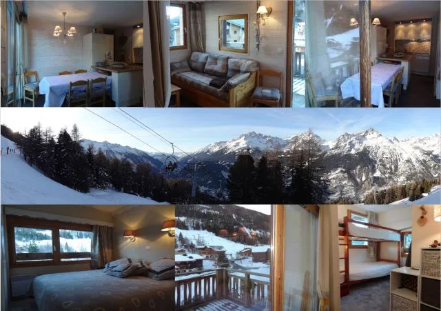 A photos medley of this duplex appartement fully renovated and envoying an exceptional location within the sky resort 