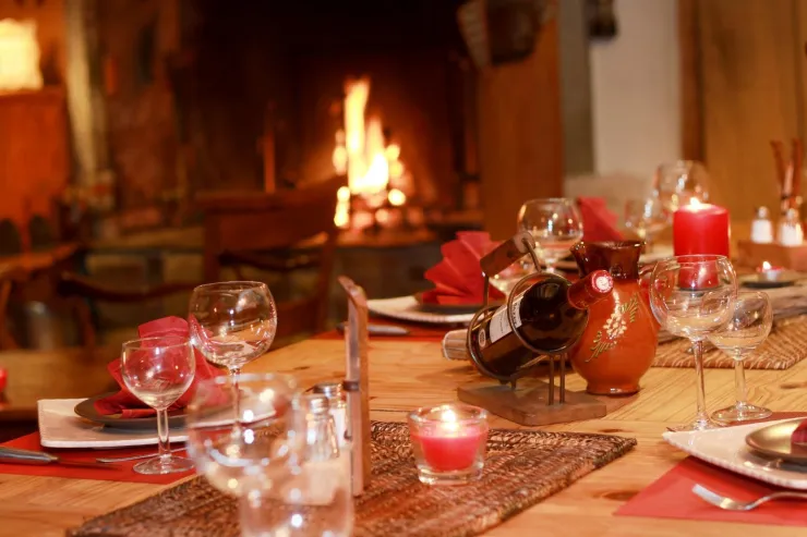 Diner au coin du feu