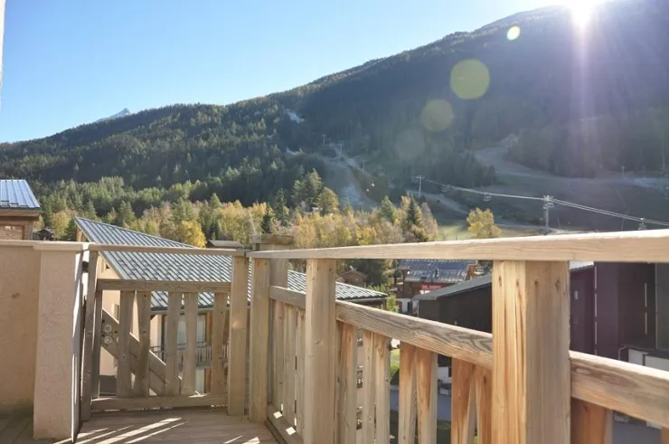 View on the slopes in summer