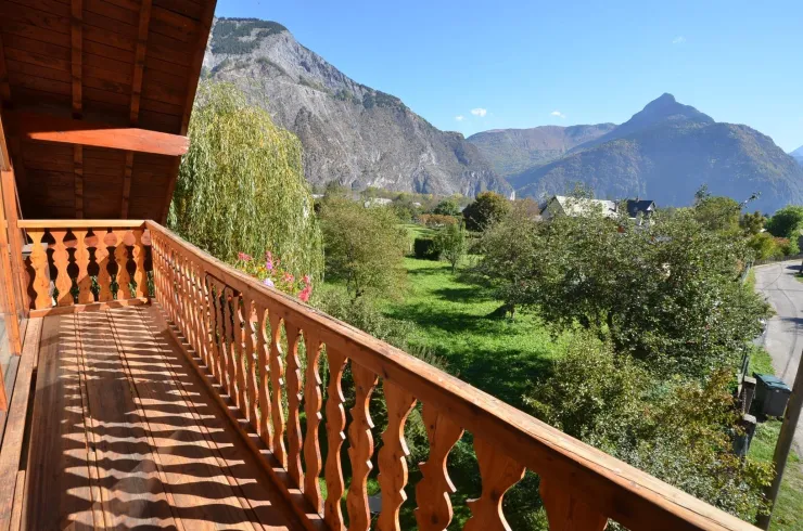The view from a south balcony to the national parc "les Ecrins".