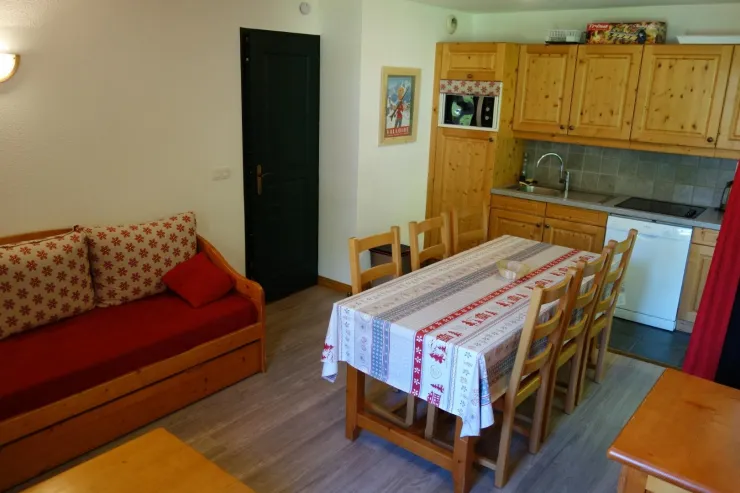 Kitchen and saloon