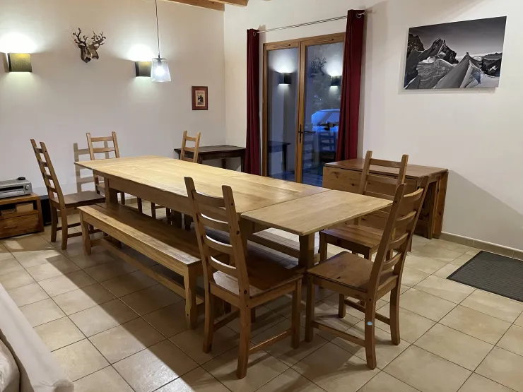 Table en chêne de 3,20x09m (avec rallonges)