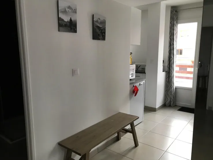 View on the kitchen and the terrace